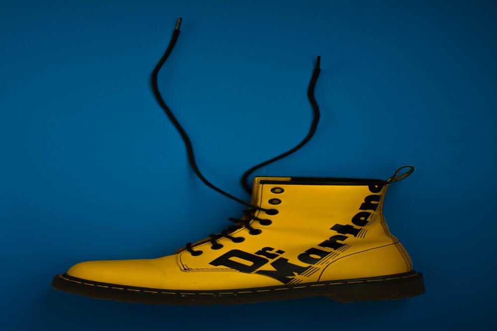 Dr Martens Boot standing upright.